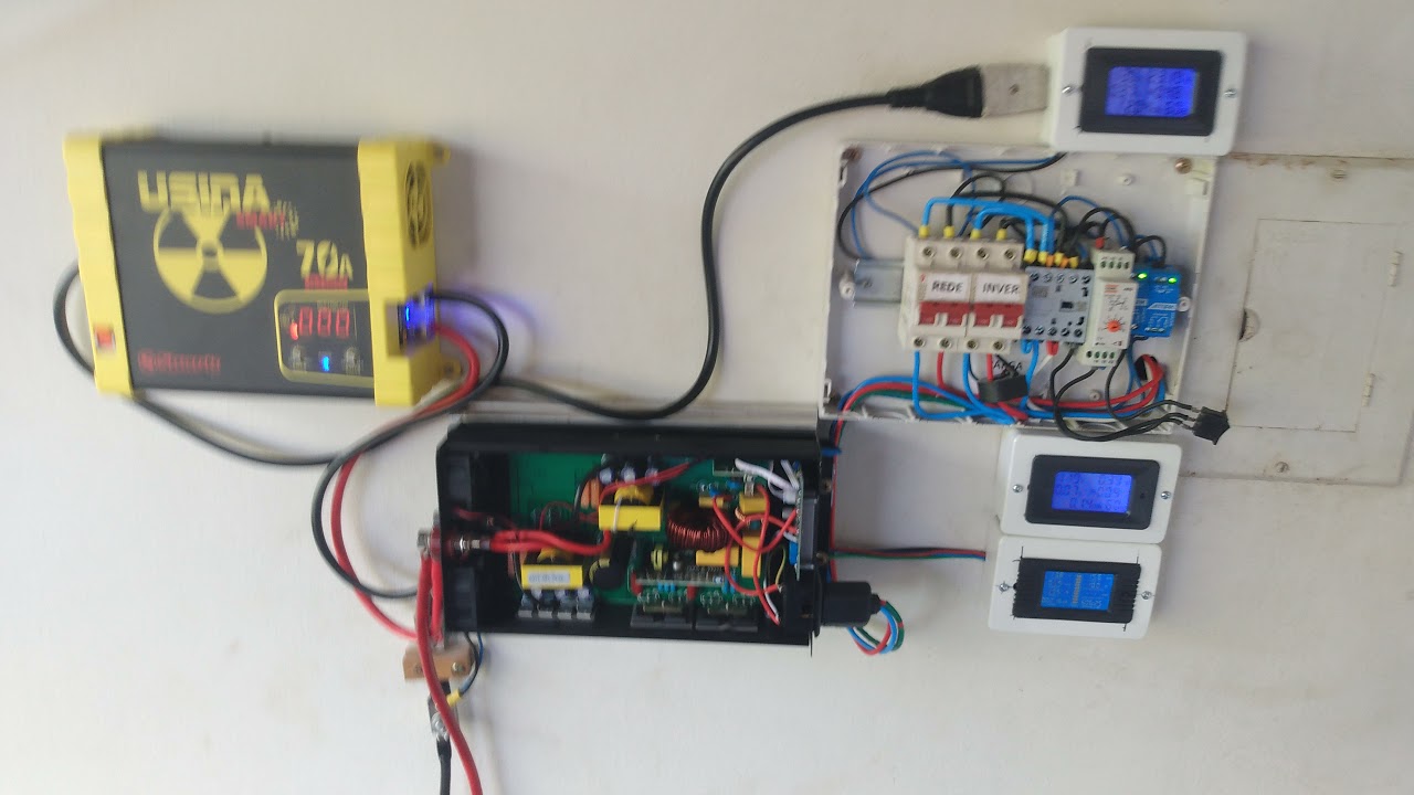 OFF GRID NO ON GRID  FUTURO SISTEMA HIBRIDO AGORA COM FONTE USINA 70 AMPERES
