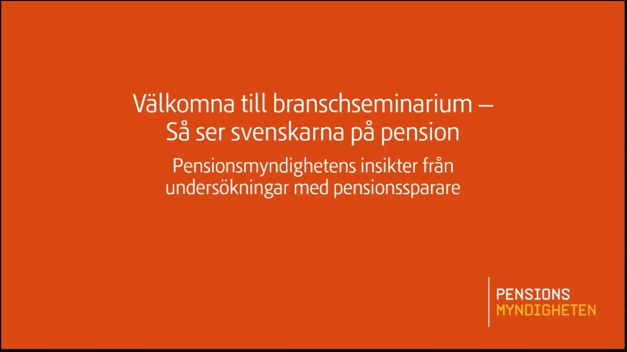Så ser svenskarna på pension.