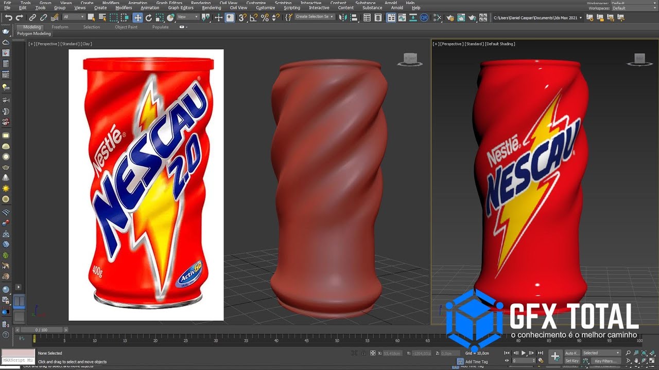 Tutorial Modelar Lata de Chocolate em Pó 3D no 3ds Max | Gfx Total