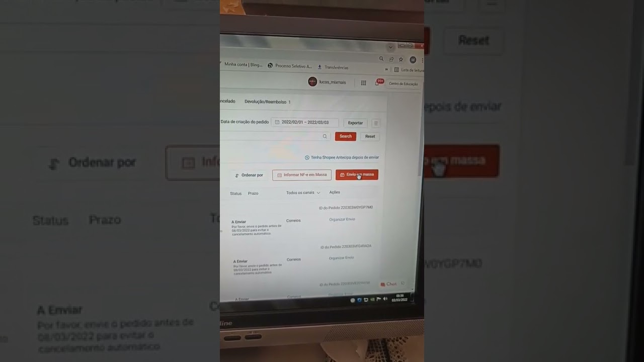 Como Organizar Envio da Shopee em Massa