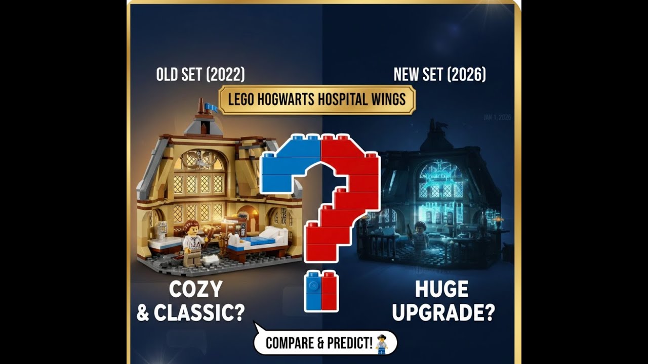 Больничное крыло замка LEGO Hogwarts появится 1 января! Какая версия вам нравится больше? #lego #...