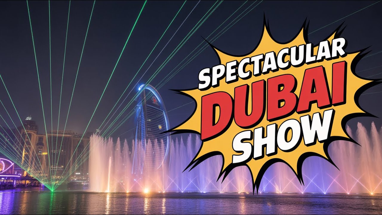 Amazing [4K] Dubai Festival City Mall, Water Fountain, Light & Laser Show | Must-See Experience