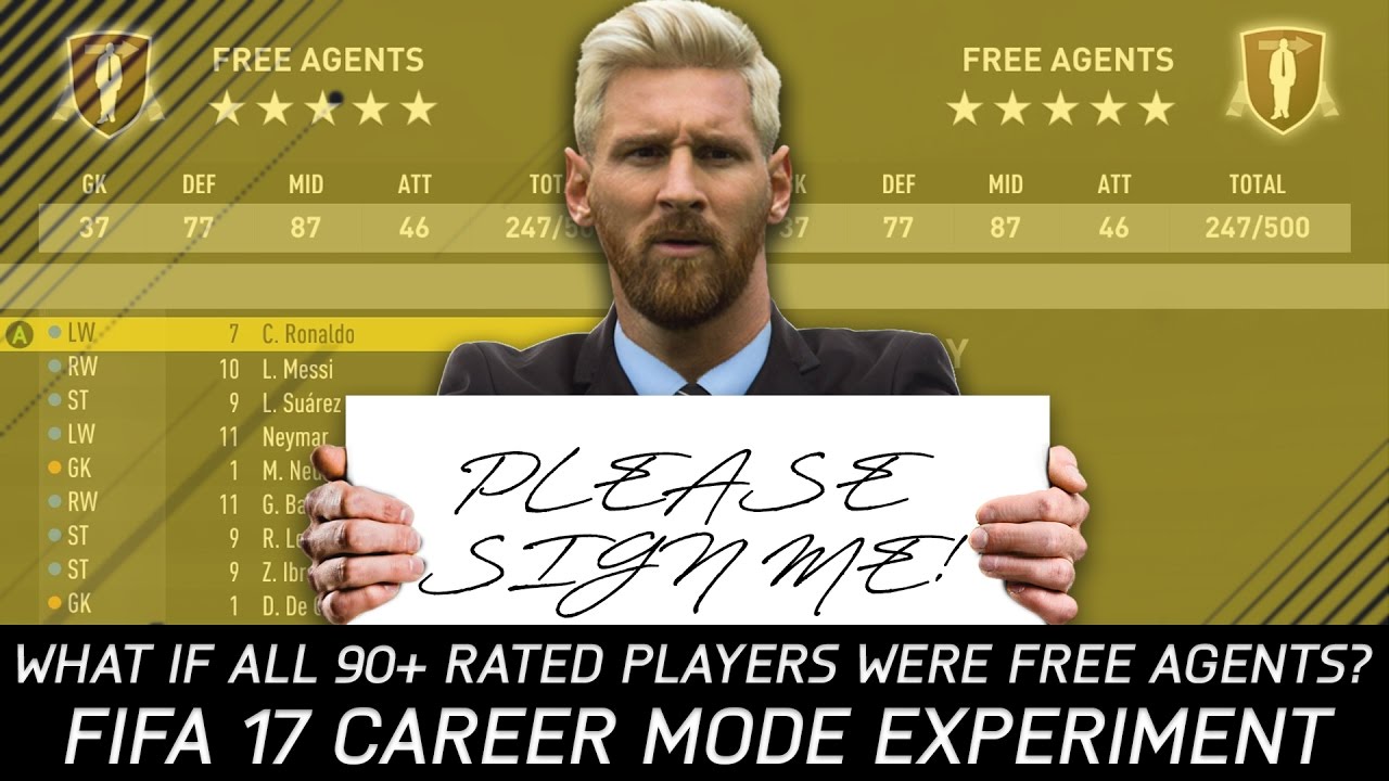 What If All The 90+ Rated Players Were Free Agents? - FIFA 17 Experiment