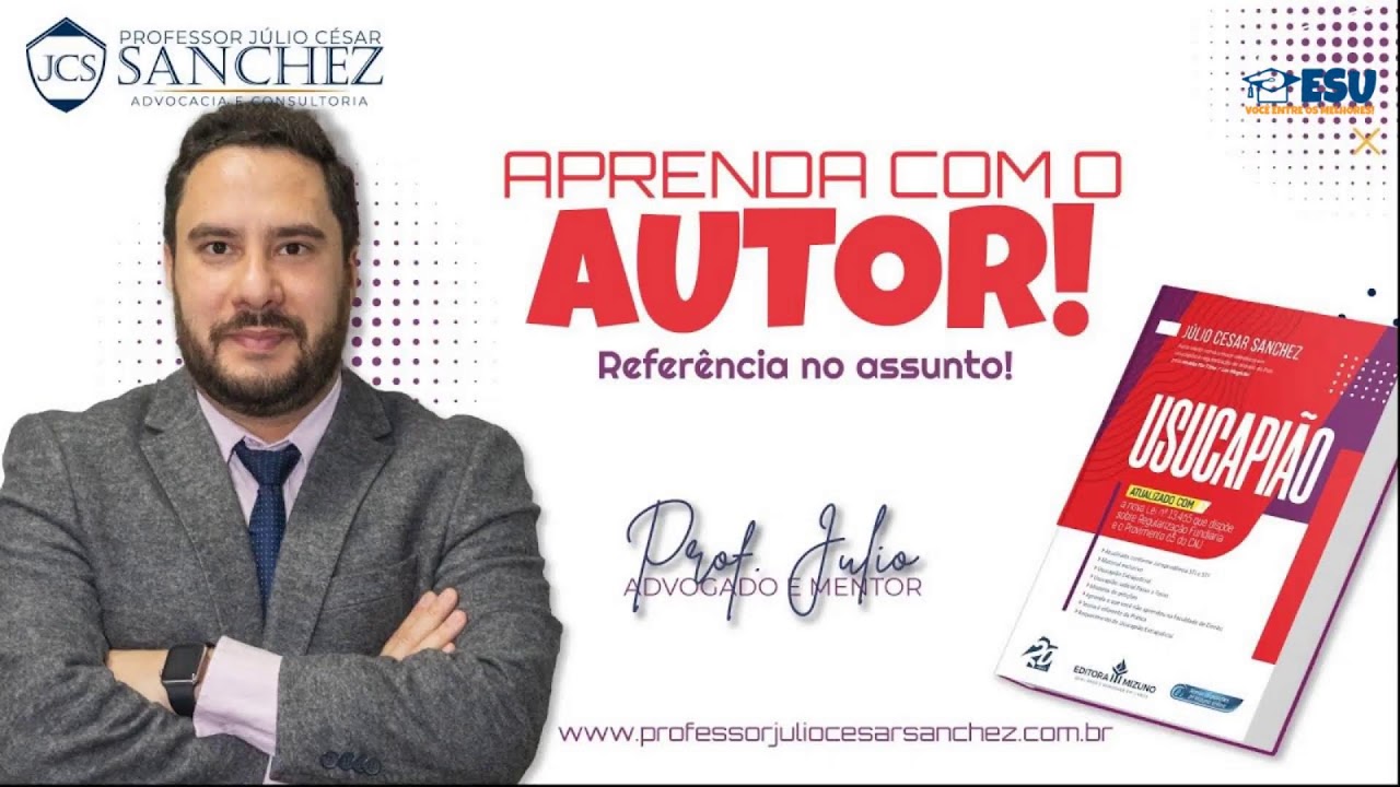 Professor J&uacute;lio Cesar Sanchez &eacute; o advogado ganha como advogado mais famoso em Usucapi&atilde;o do Brasil