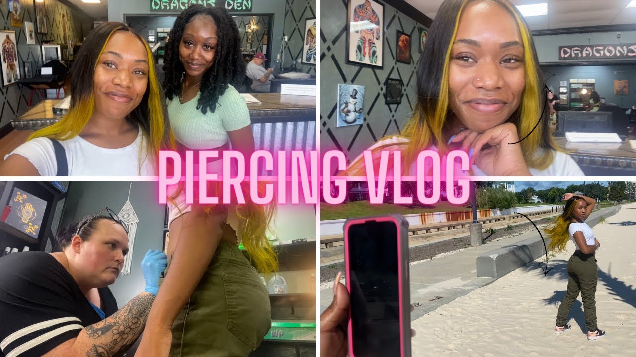 Come with me to get my belly + nose piercing 🥳🖤 ft @lalyrictv7813