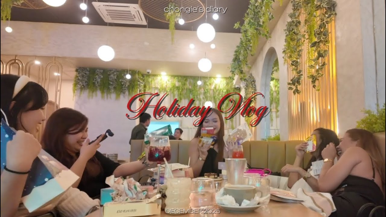holiday vlog | year end party with friends and christmas ganaps with fam🎄