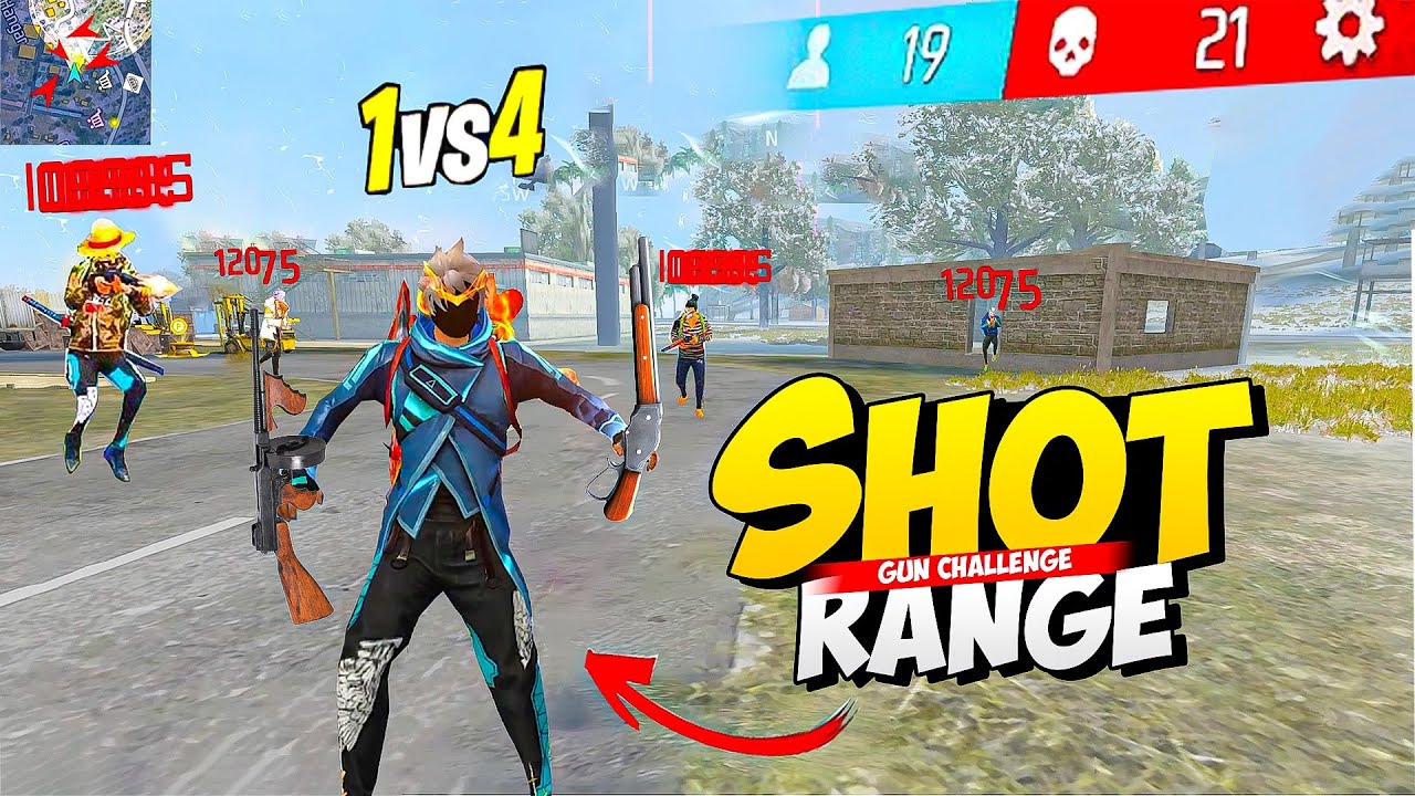Only Short Range Weapon Challenge 😱 21 Kills Crazy Solo Vs Squad Gameplay 🎯 Garena Free Fire