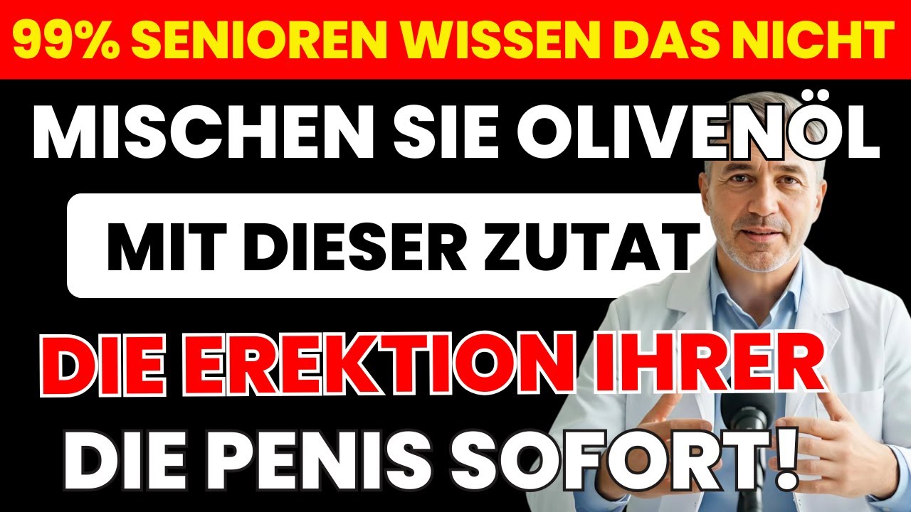 Dieses Olivenöl-Geheimnis stärkt Ihre Männergesundheit in Minuten! | Senioren Gesundheit