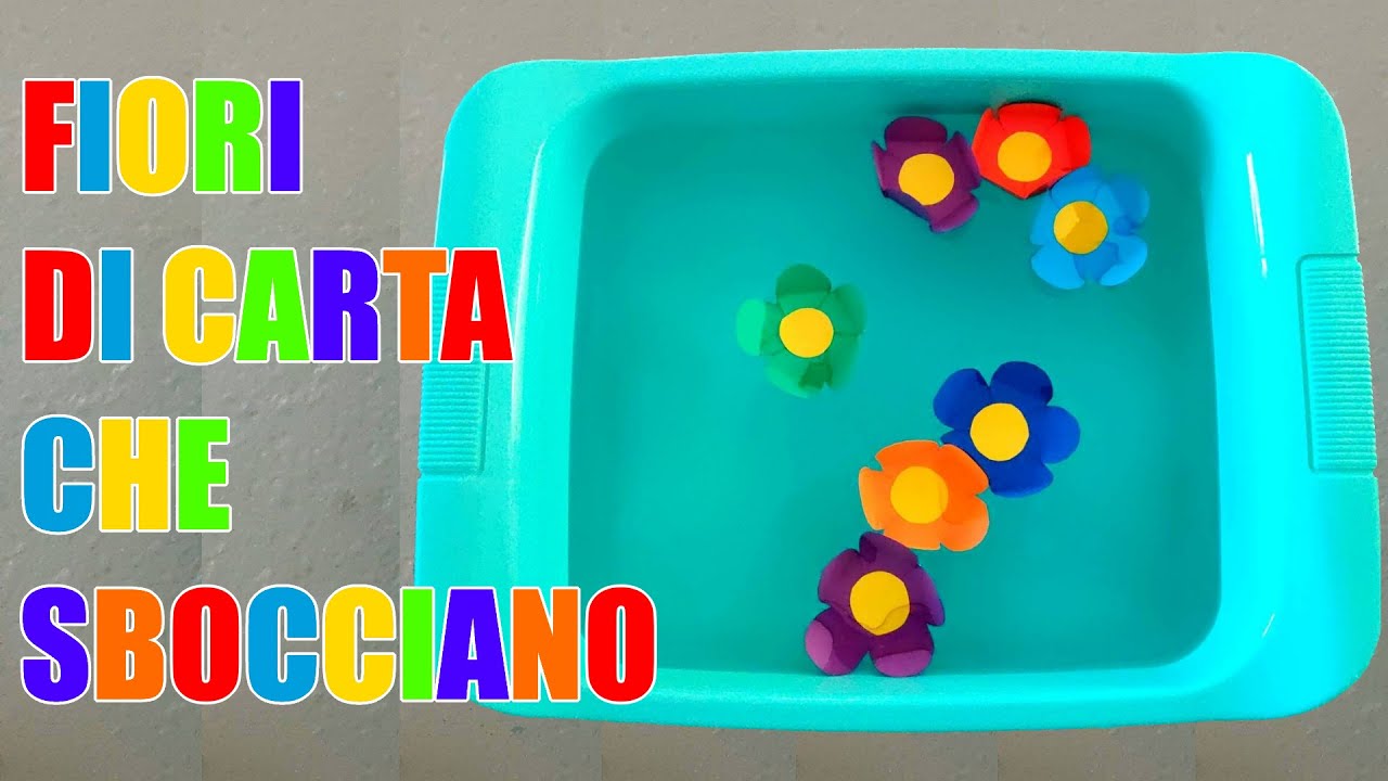 🌸 FIORI DI CARTA CHE SBOCCIANO PER MAGIA (esperimento: capillarità dell'acqua)