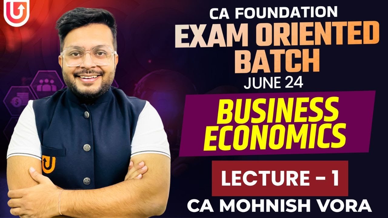 L 1 | National Income | Economics | Exam Oriented | CA Foundation June 2024 | CA Mohnish Vora