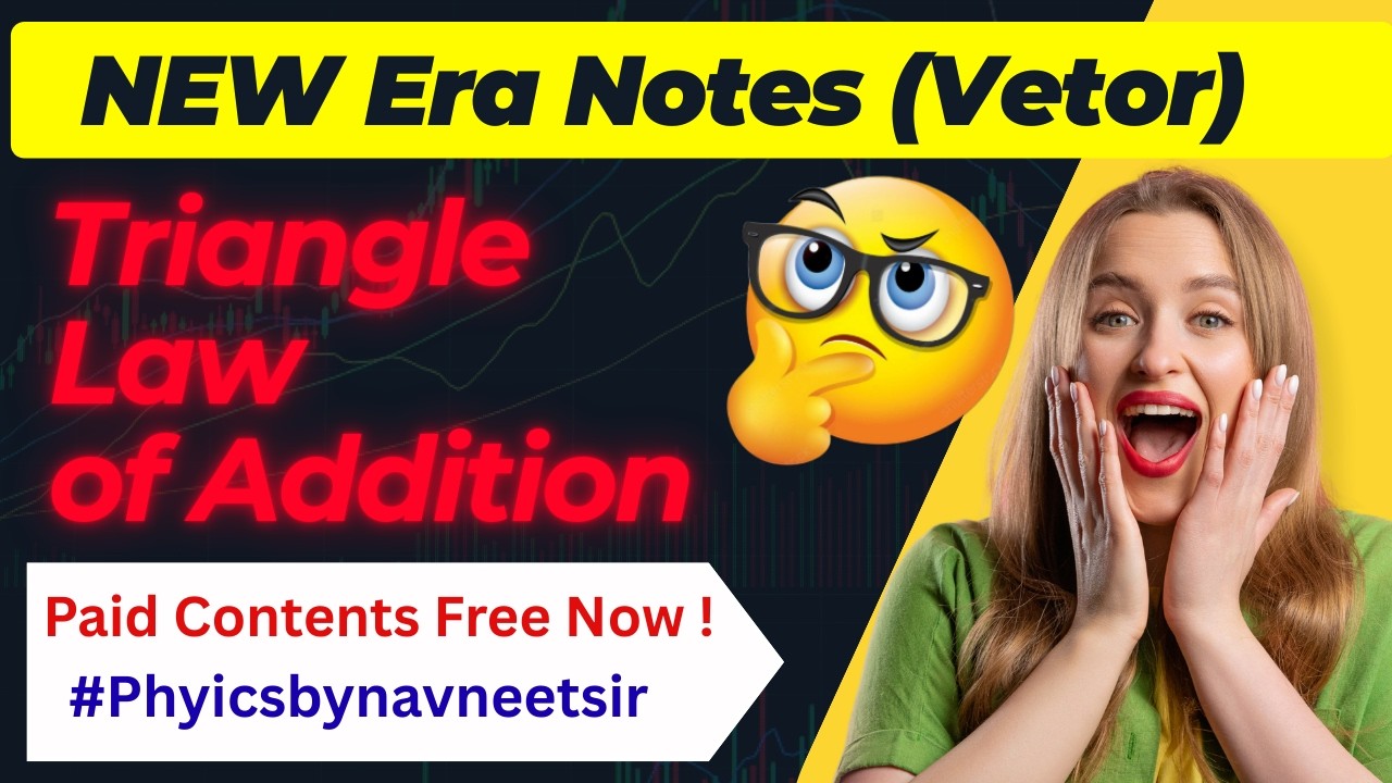 4) Triangle Law of Vector Addition 🔥 | Vector by Navneet sir | JEE & NEET