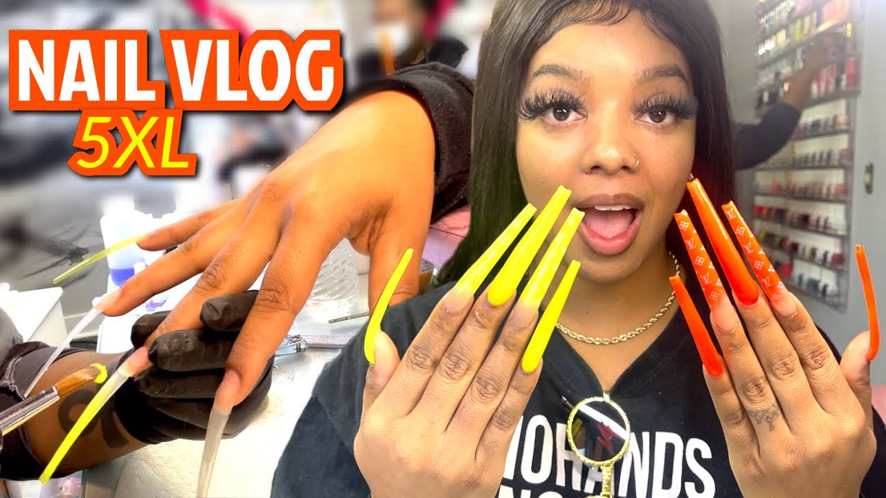 COME GET MY 5XL EXTENDO NAILS DONE WITH ME!