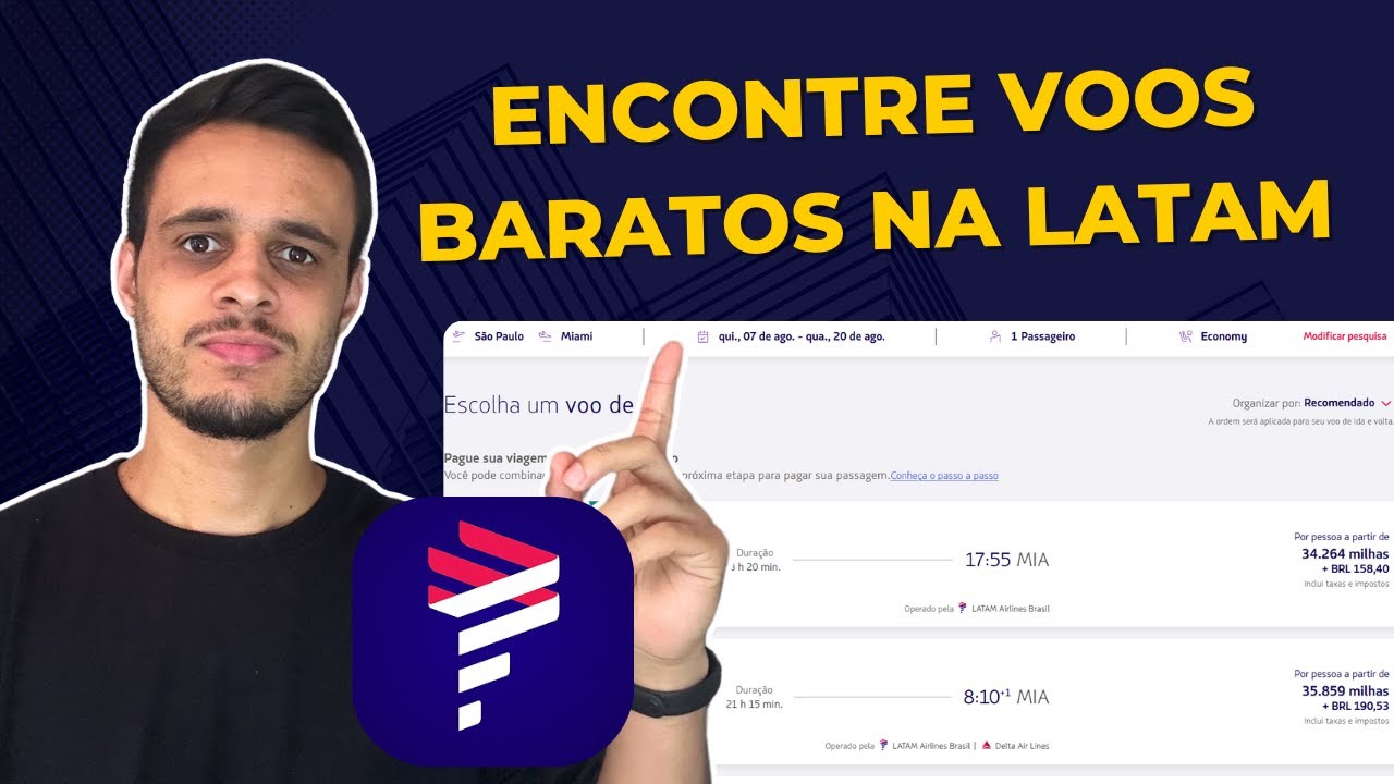 Encontre passagens baratas na Latam