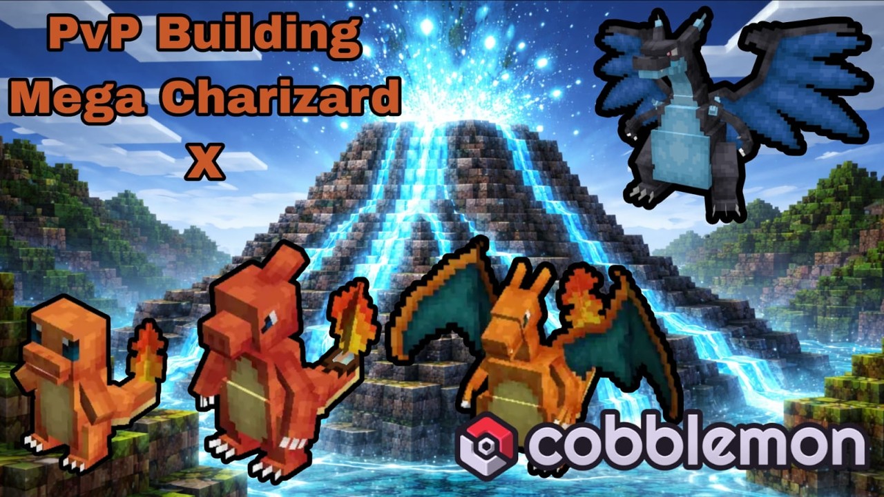 Minecraft Ep#79 || I Built A PVP Mega Charizard X In Cobblemon
