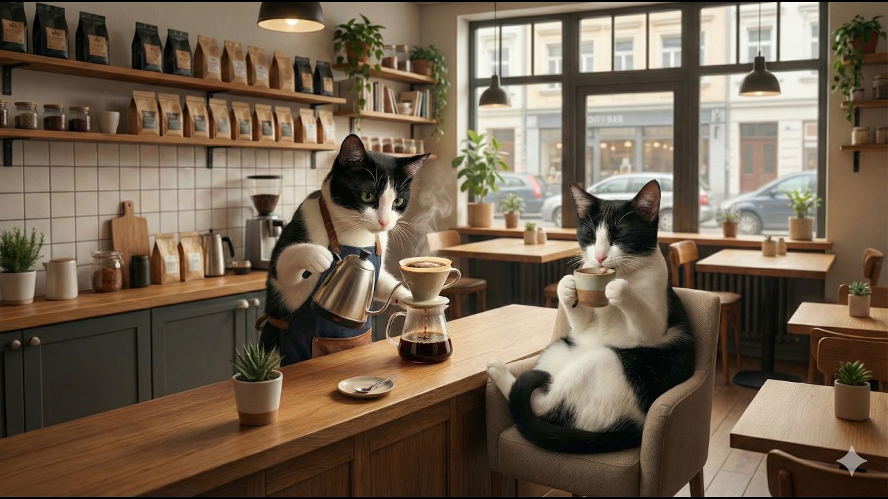 킹냥이도 인정한 오후 2시, 나른함을 깨우는 포근한 카페 플레이리스트