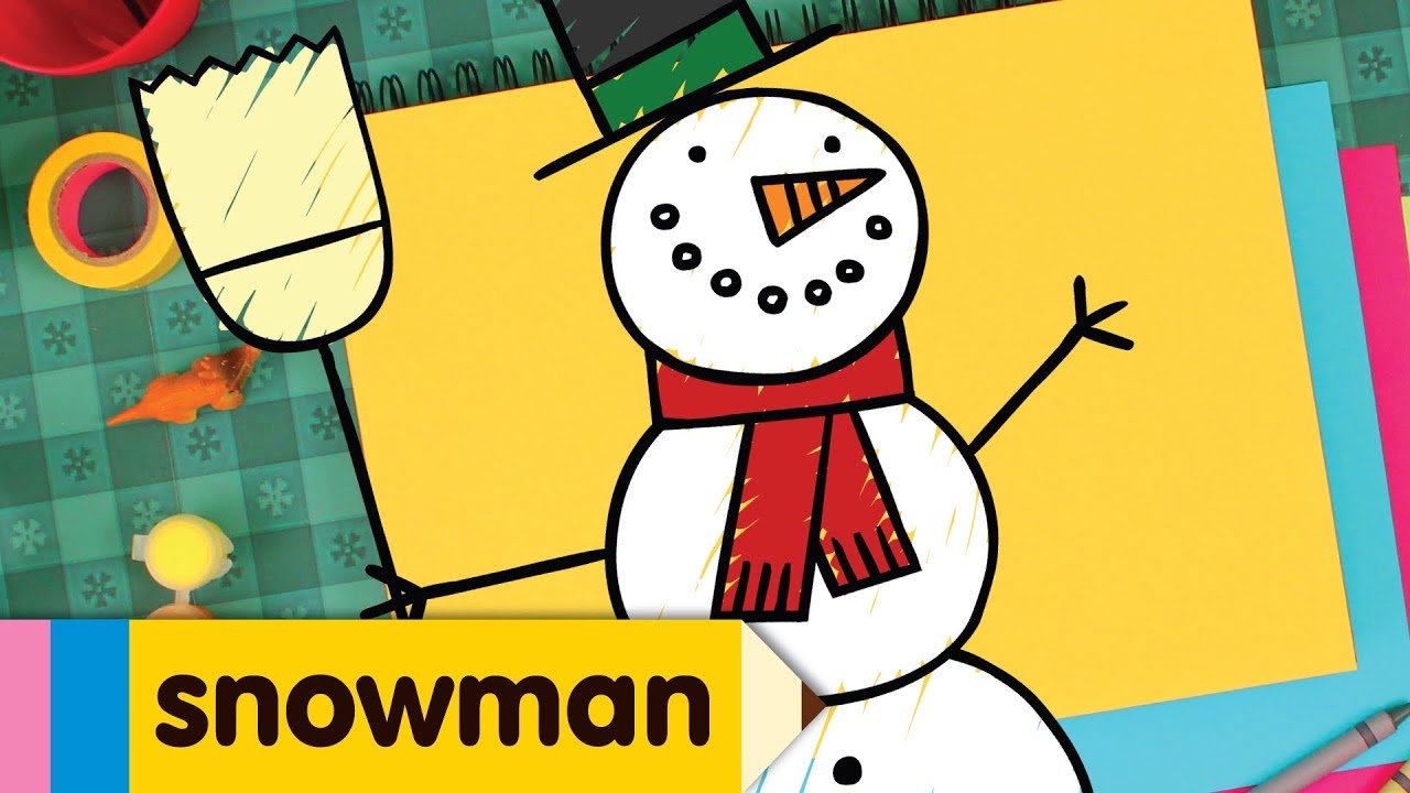 How to Draw A Snowman ☃️ | Simple Drawing Lesson for Kids | Step By Step