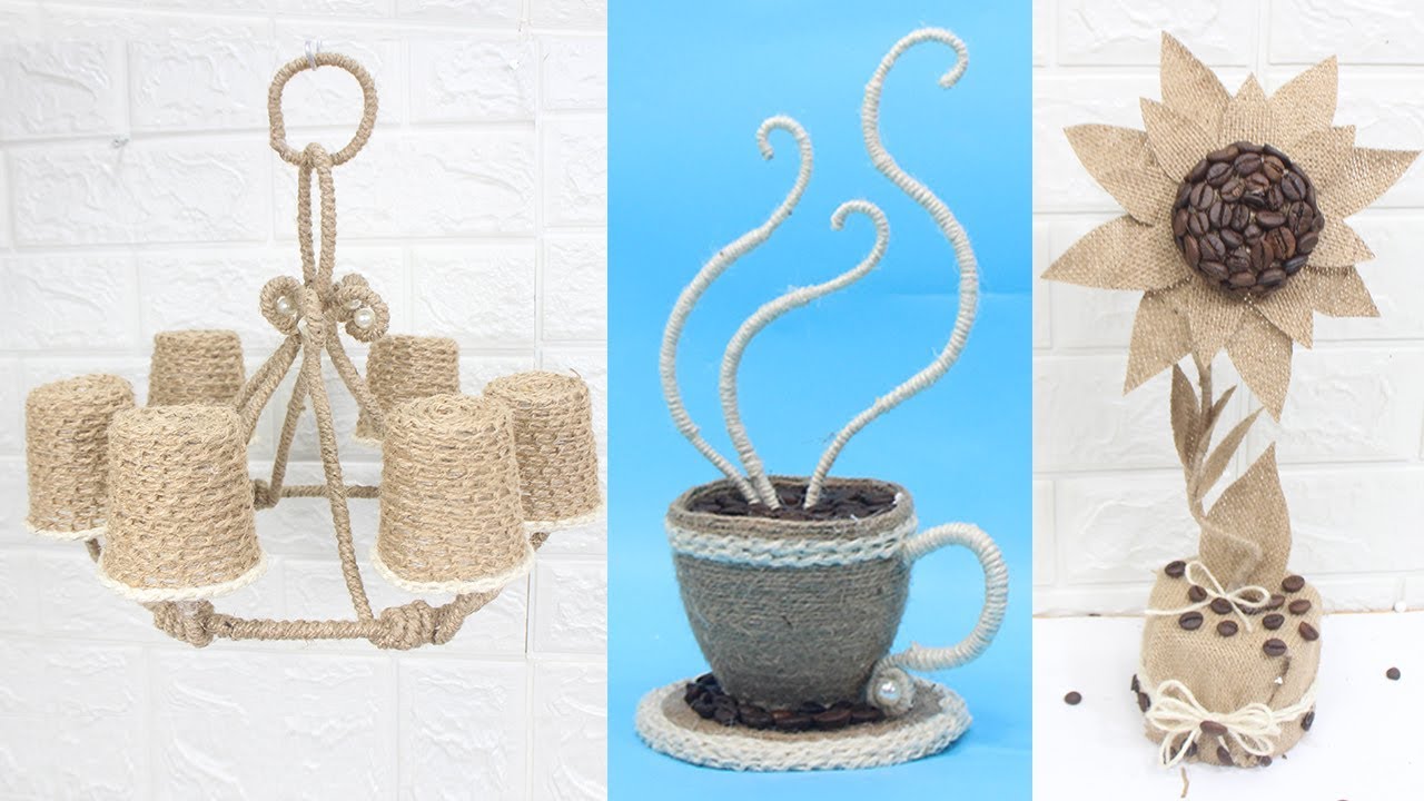 6 Jute craft ideas | Home decorating ideas handmade