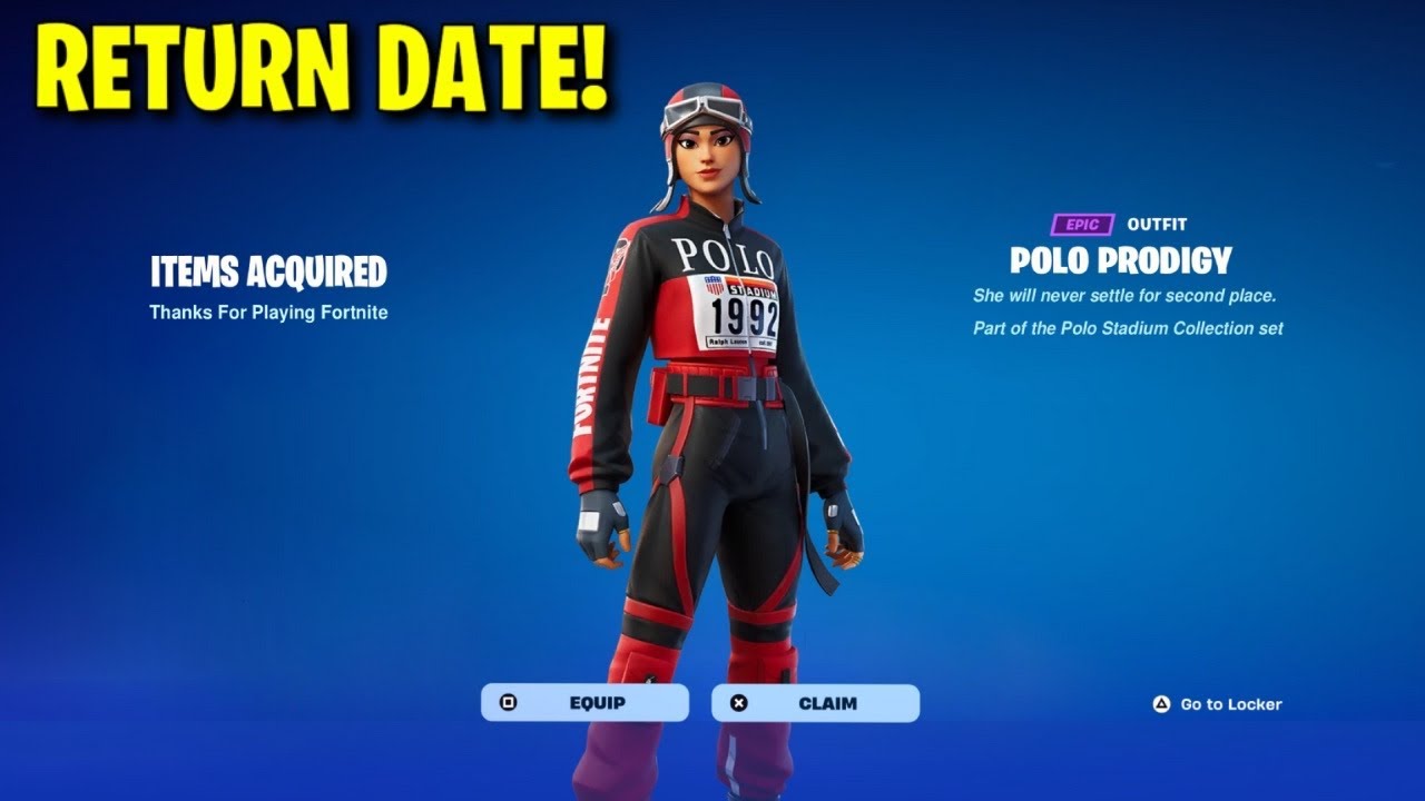 POLO PRODIGY SKIN RETURN RELEASE DATE IN FORTNITE ITEM SHOP?! (July 2026)