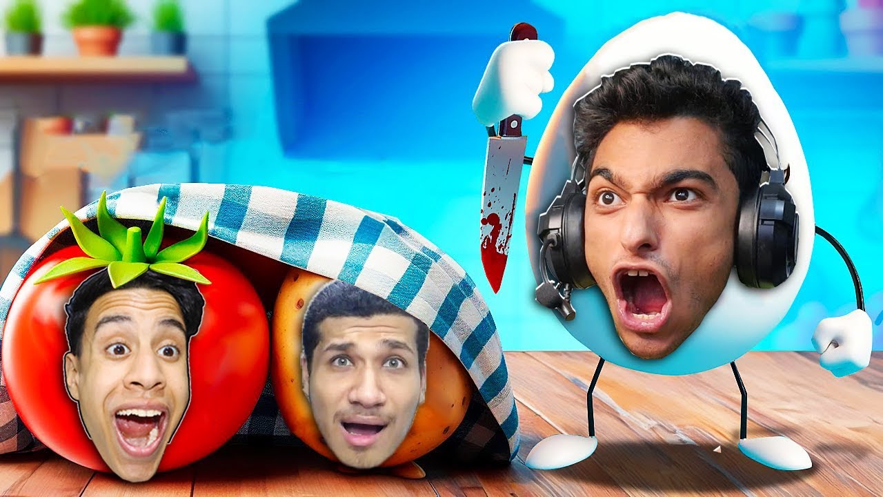 لعبة الغميضة التحول والهروب من البيضة الشريرة ولكن انا طماطم (احنا خضار) !! 🔥😂