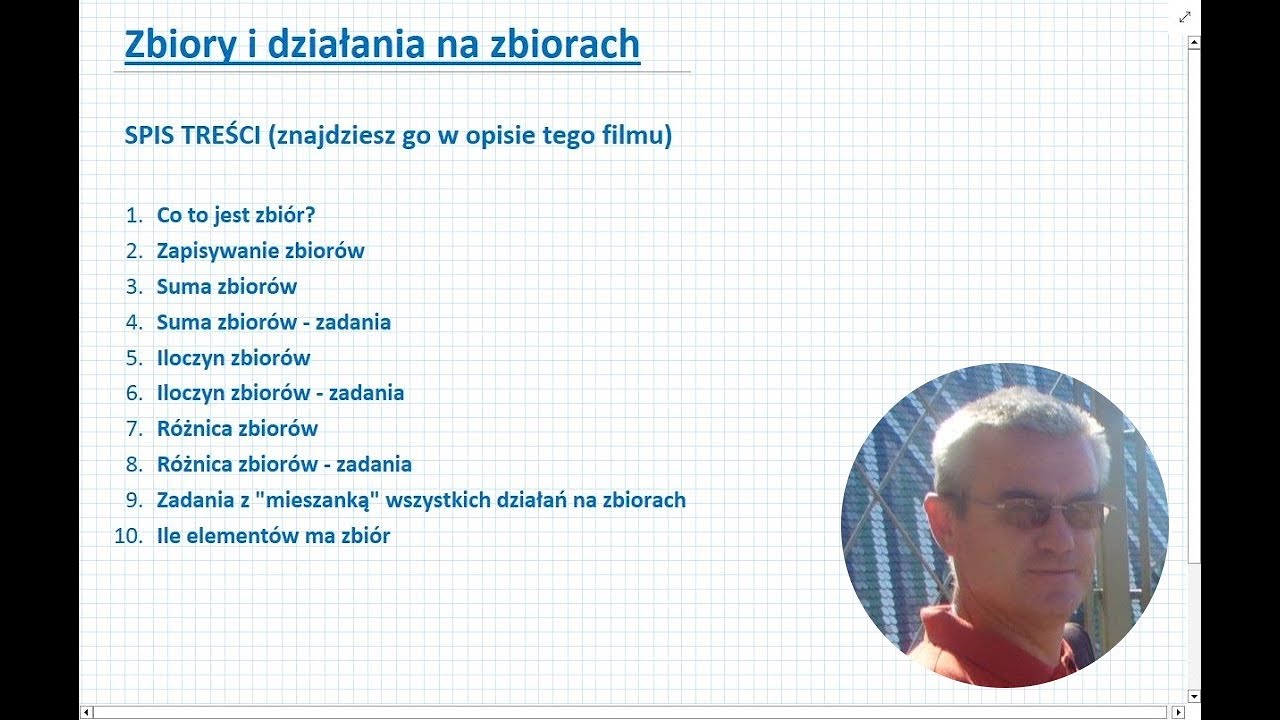 Zbiory liczbowe Działania na zbiorach - Matematyka Liceum i Technikum