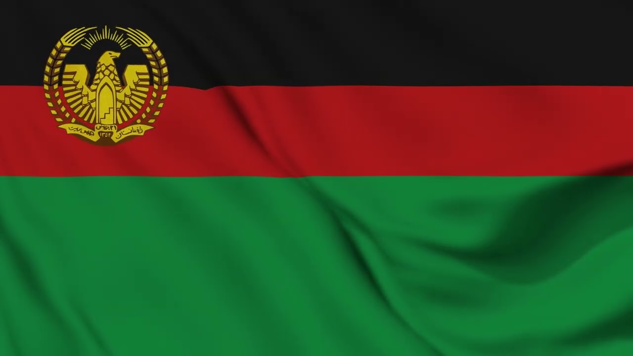 Afghanistan Flag Waving 4K | Republic of Afghanistan 1973–1978 | Daoud Republic Animation
