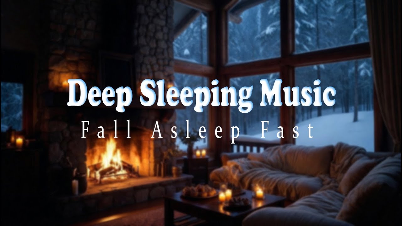 8 Hours: Fireplace Sounds & Calming Piano to Fall Asleep Fast
