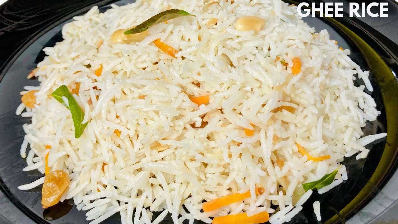 കുഴഞ്ഞു പോകാതെ നെയ്ച്ചോർ - Kerala Ghee Rice Recipe |Ghee Rice Using Basmti Biryani Rice