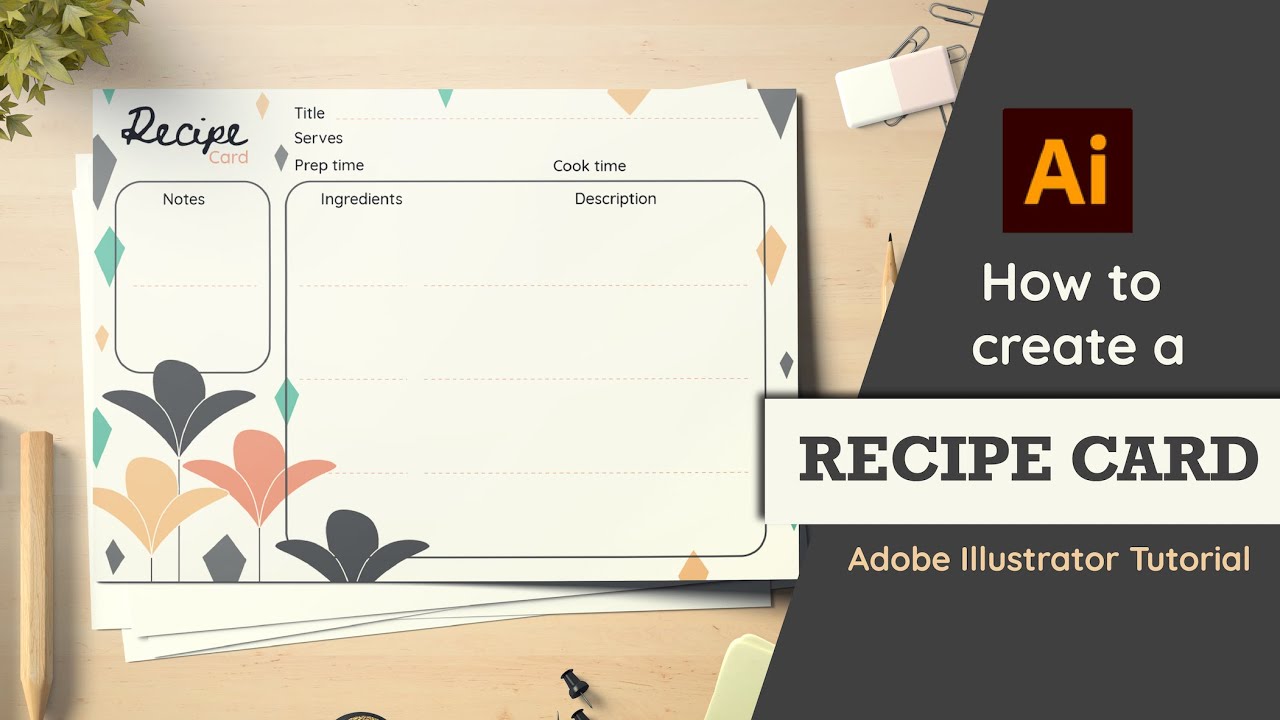 How to design a Recipe Card in Adobe Illustrator