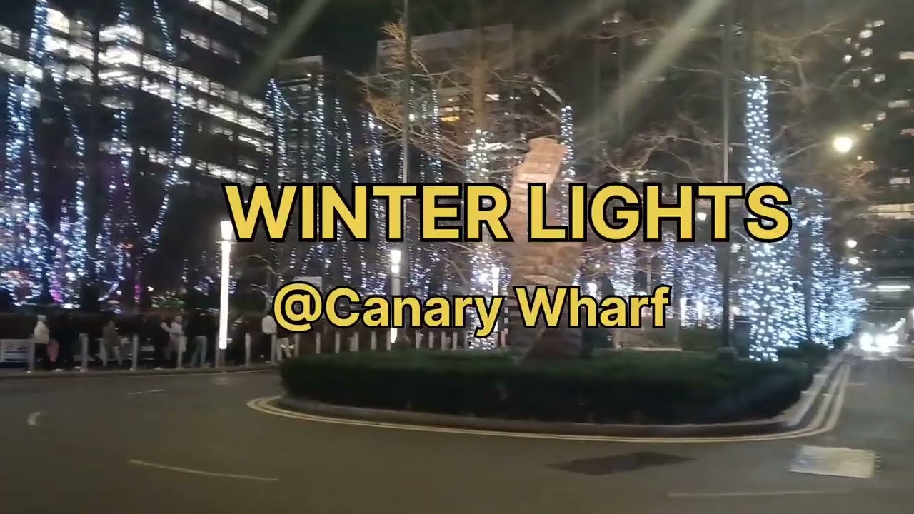 Winter Lights at Canary Wharf ✨ | Magical London Night Walk | love to travel | Video 34