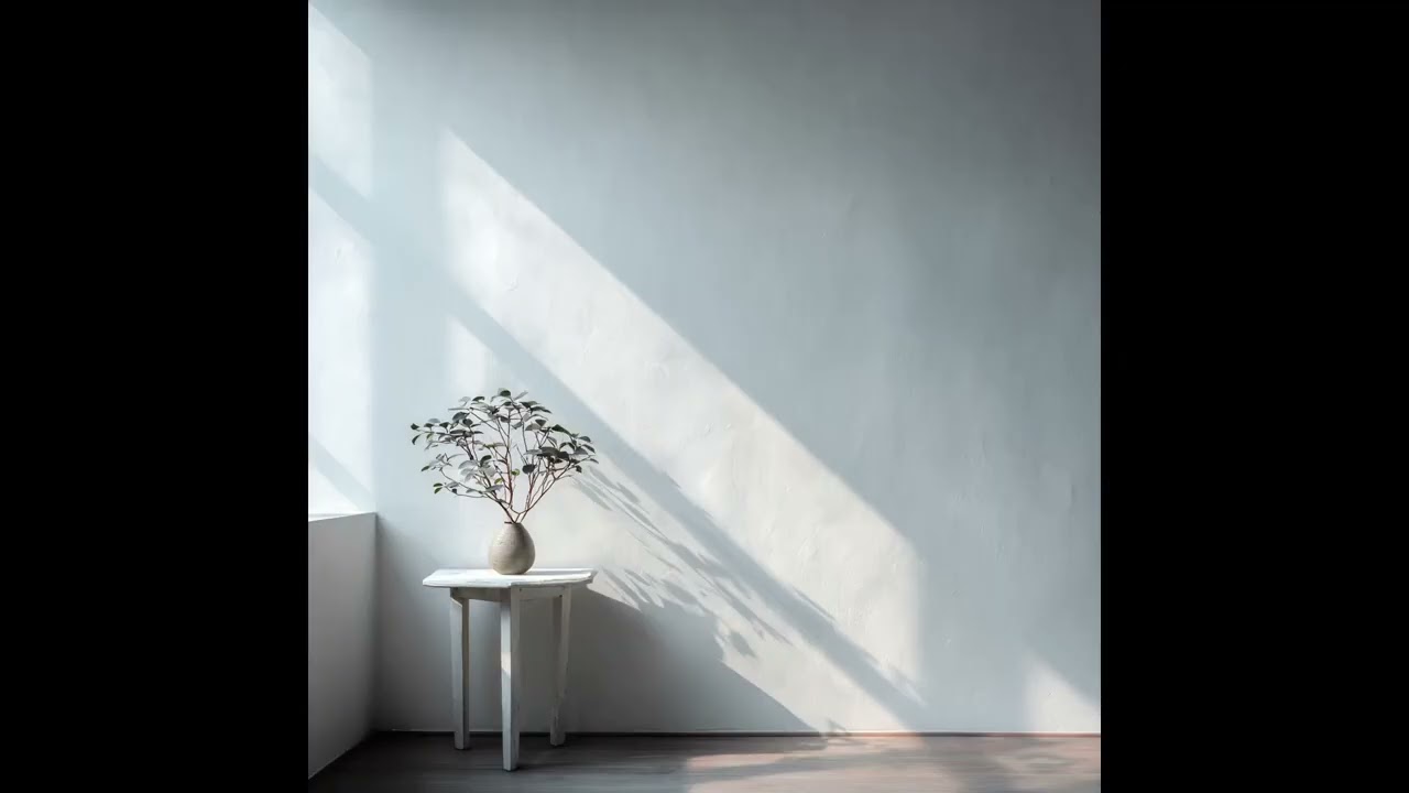 Soft Natural Light Minimalist Room — 1 Hour Silent Deep Focus Ambience