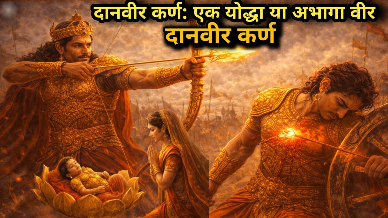 “दानवीर कर्ण — एक महान योद्धा, जिसे भाग्य ने नहीं अपनाया, पर धर्म और वचन से कभी पीछे नहीं हटा”