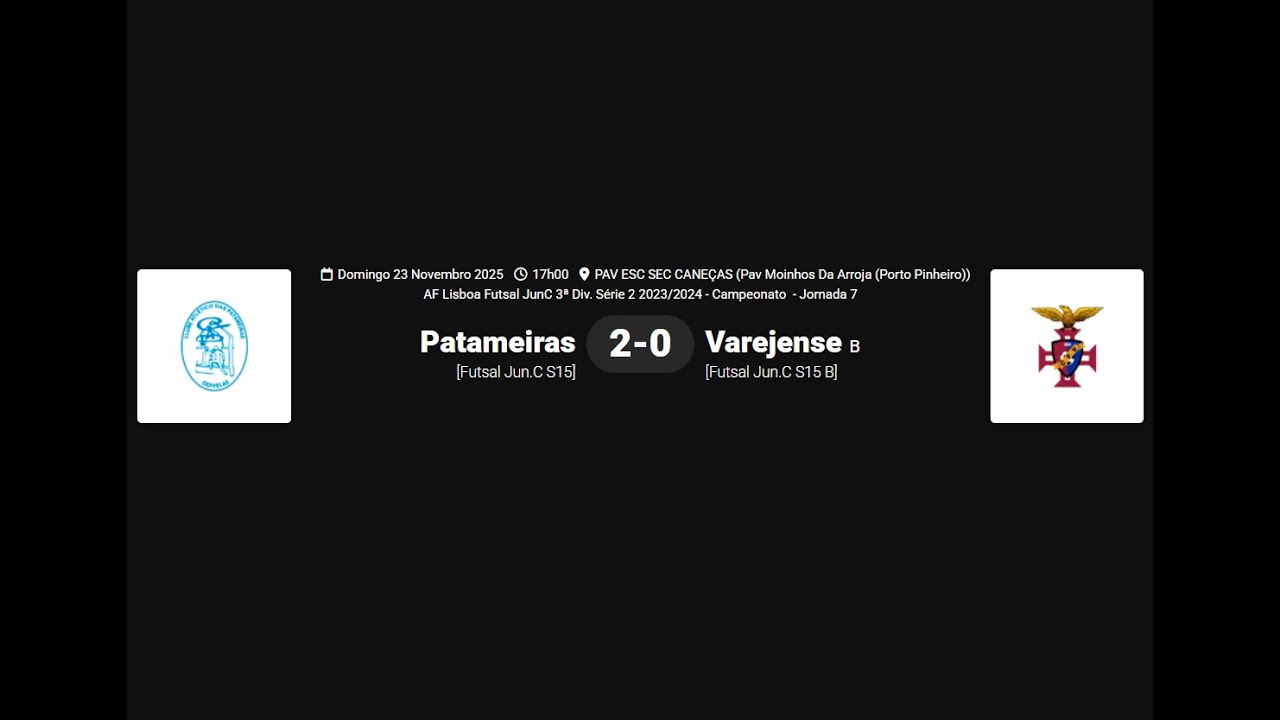 7ª Jornada - CAP 2  -  Varejense B - 0