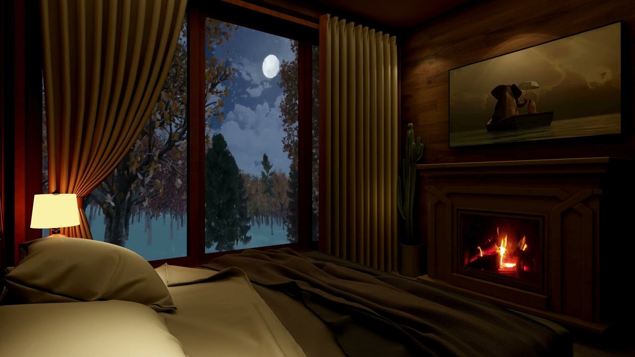 Cozy Winter Nights | Jazzing Up Your Bedroom Sanctuary with Elegance and Snowfall 🌙❄️🎵 The Holidays