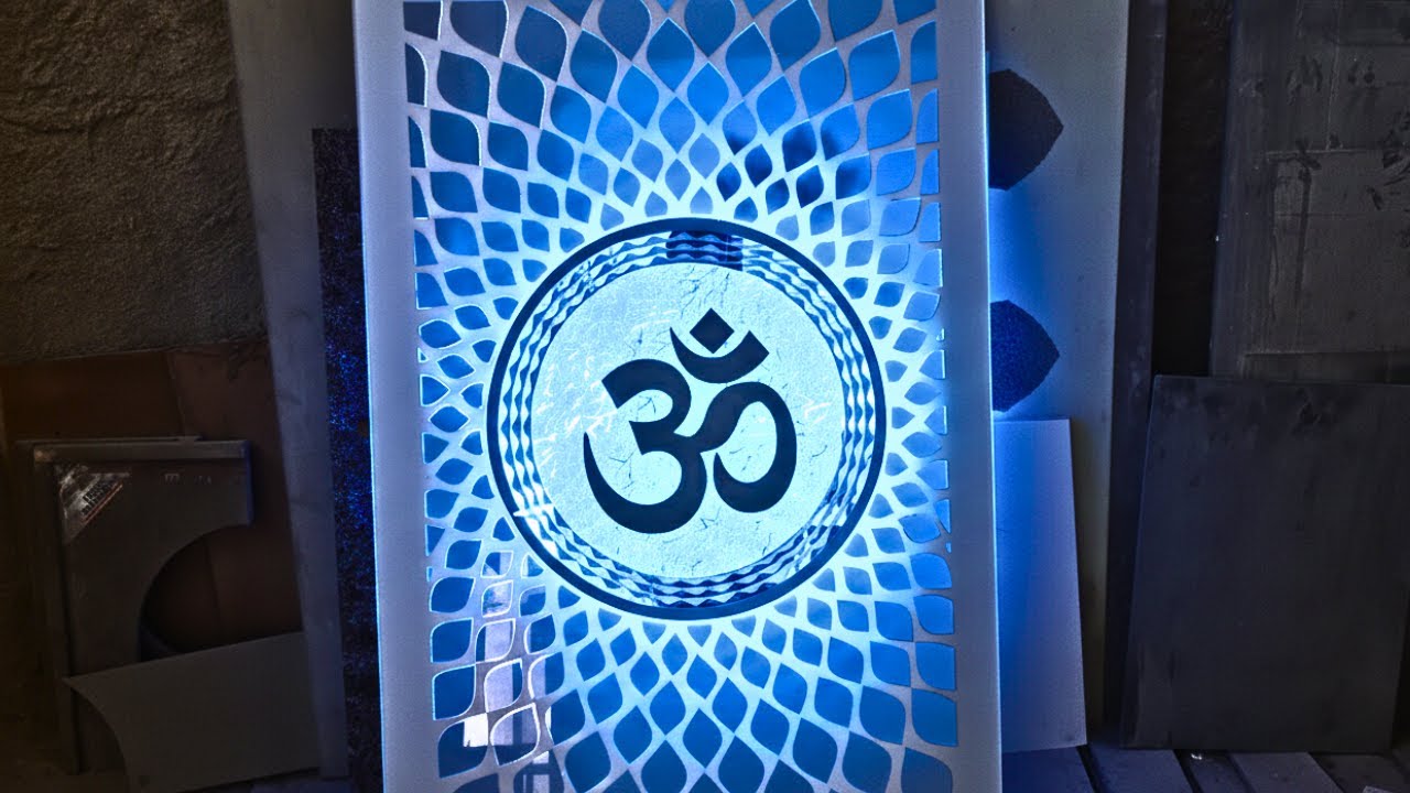 Mandir Lighting Glass | Simple Mandir Decorative Lighting Glass | Glass Etching | Glass Design