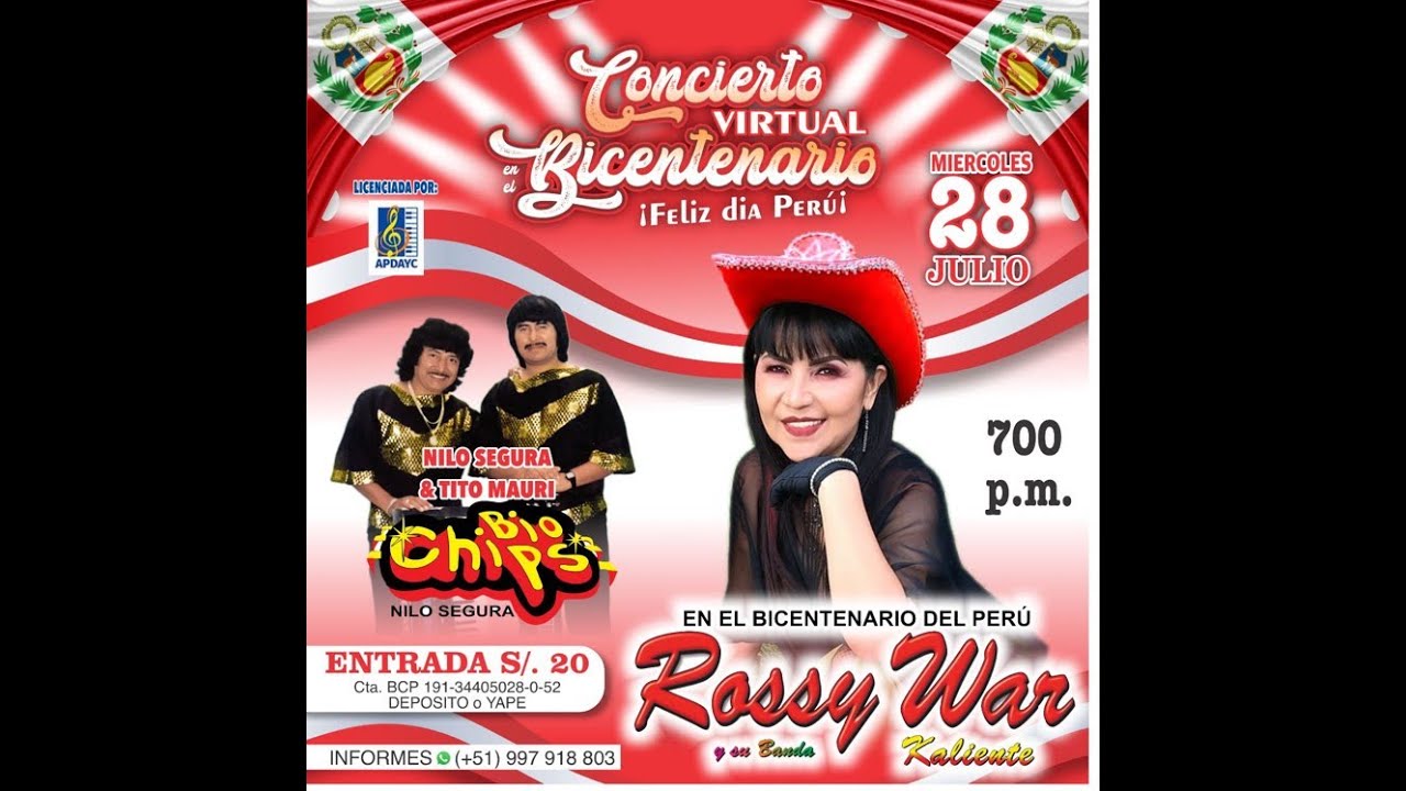 ROSSY WAR, 2da parte, LOS  BIO CHIPS, concierto Bicentenario