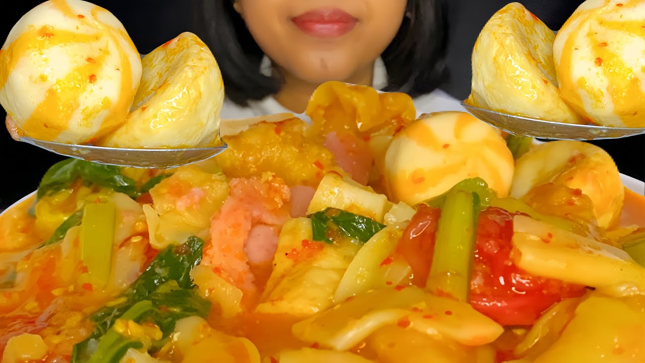 ASMR MUKBANG SEBLAK NYEMEK LEVEL 3 🔥 | EATING SOUNDS | 먹방
