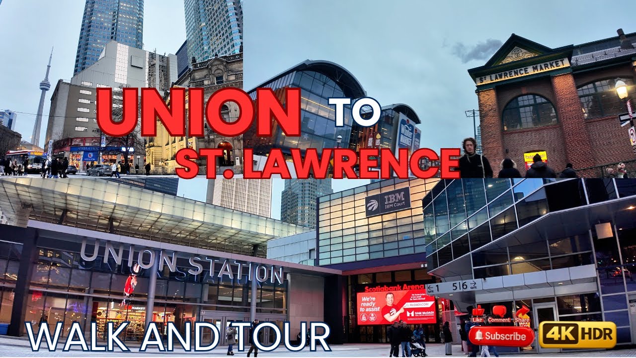 Union Station to St. Lawrence Market Walk 🇨🇦 | Downtown Toronto Walking Tour in 4K UHD