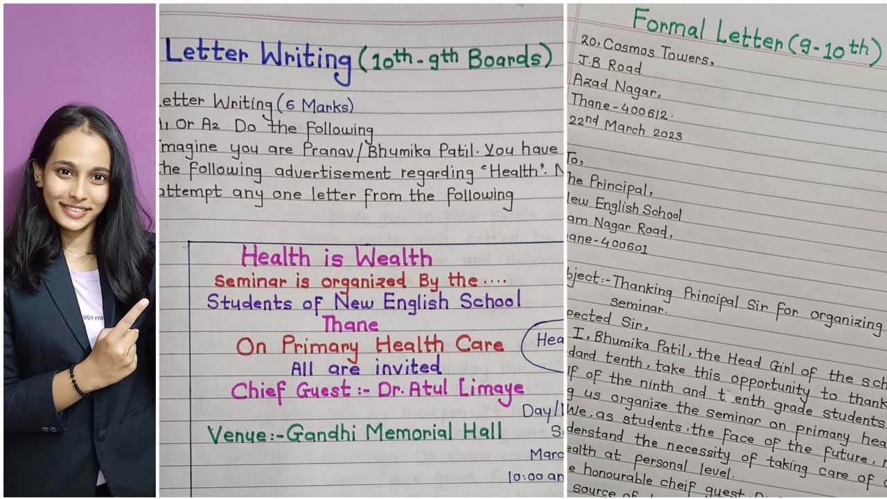 Letter Writing | Letter Writing In English |Formal Letter Writing Trick | Letter for 9th-10th Board