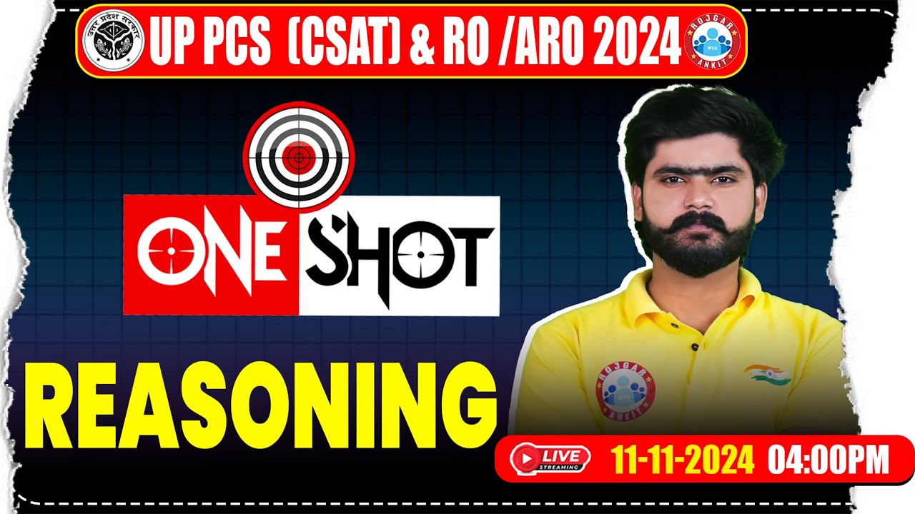 UP PCS & RO ARO Marathon Class 2024 | Reasoning for UP PCS & RO ARO | Reasoning One Shot Marathon