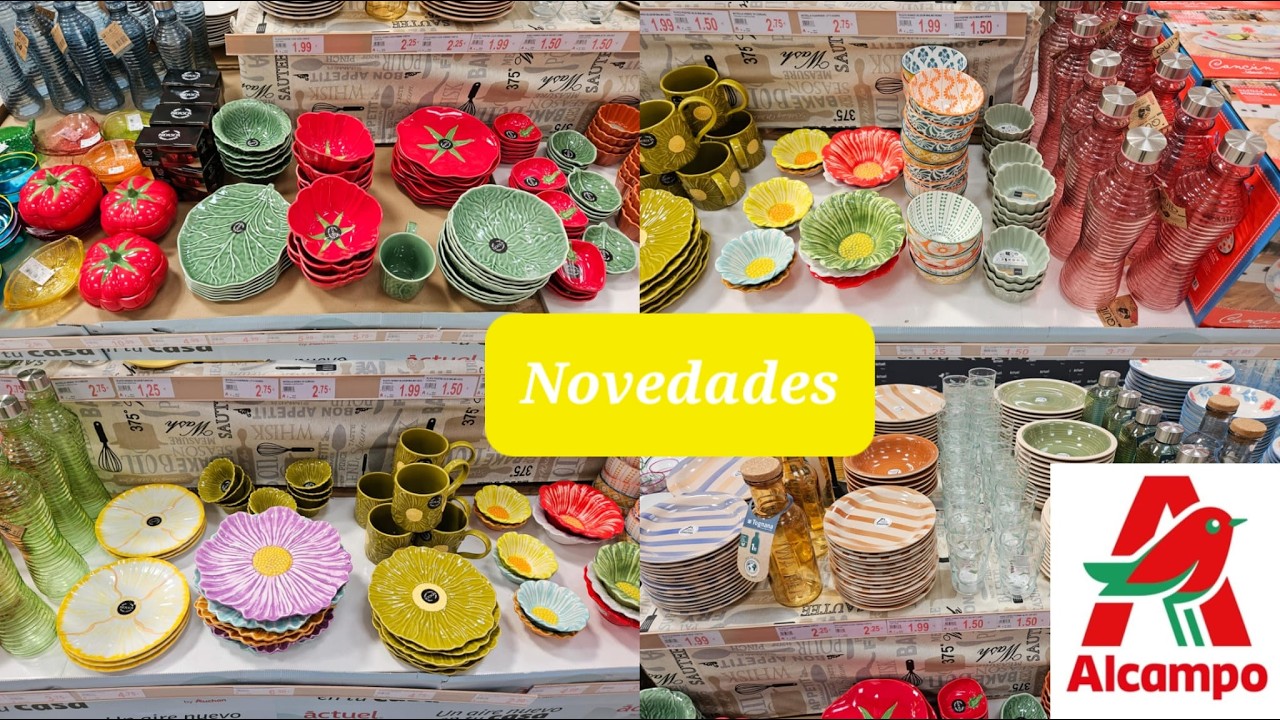 Alcampo Novedades Primavera Verano Vajilla Tendencias Colores Diseños y Decoración de Mesas Cocina