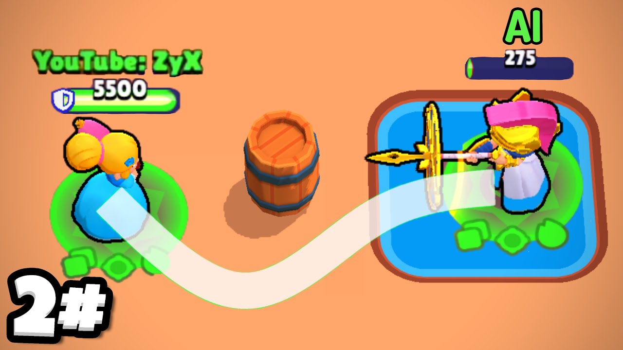 VYTROLLIL jsem profesionály s AI robotem v Brawl Stars