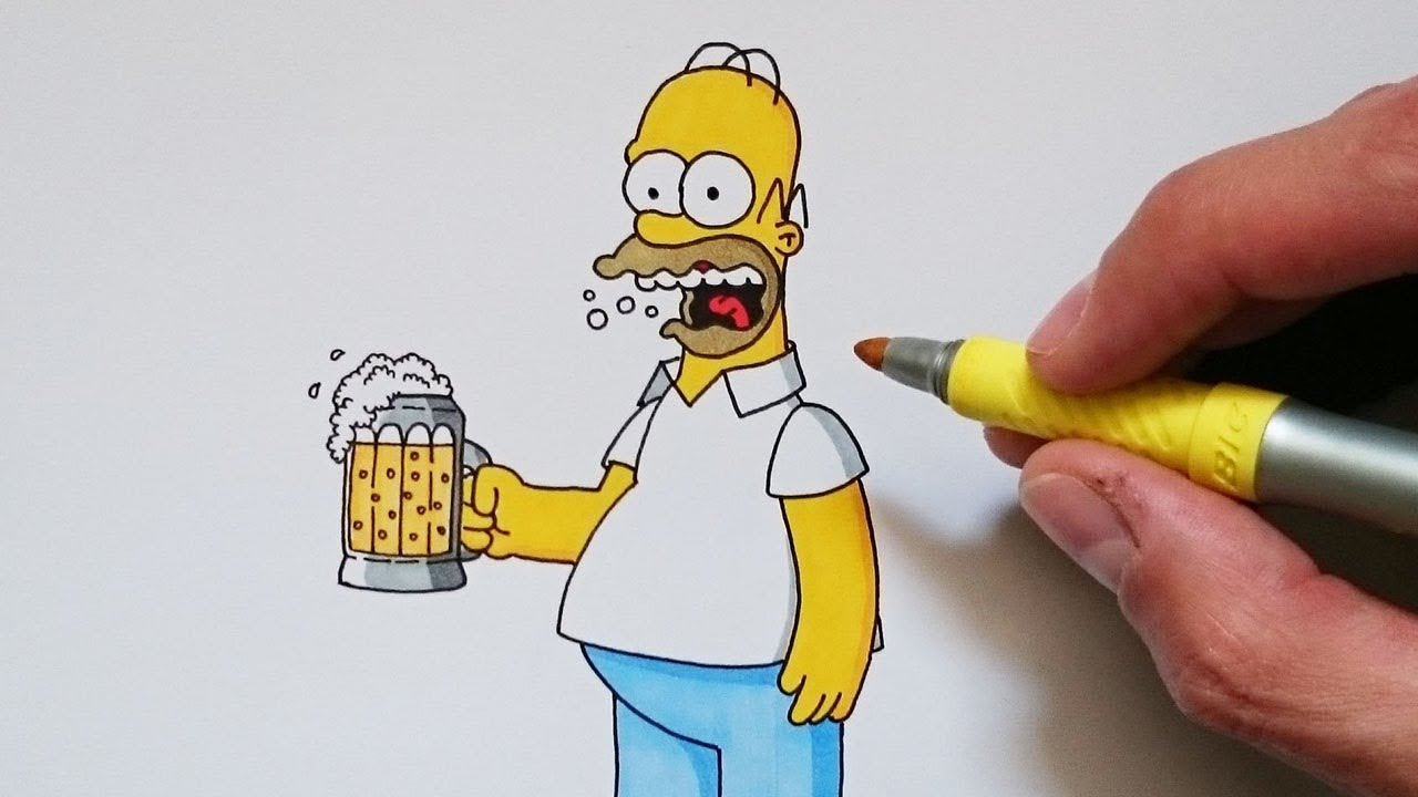 Cómo dibujar a Homer Simpson paso a paso
