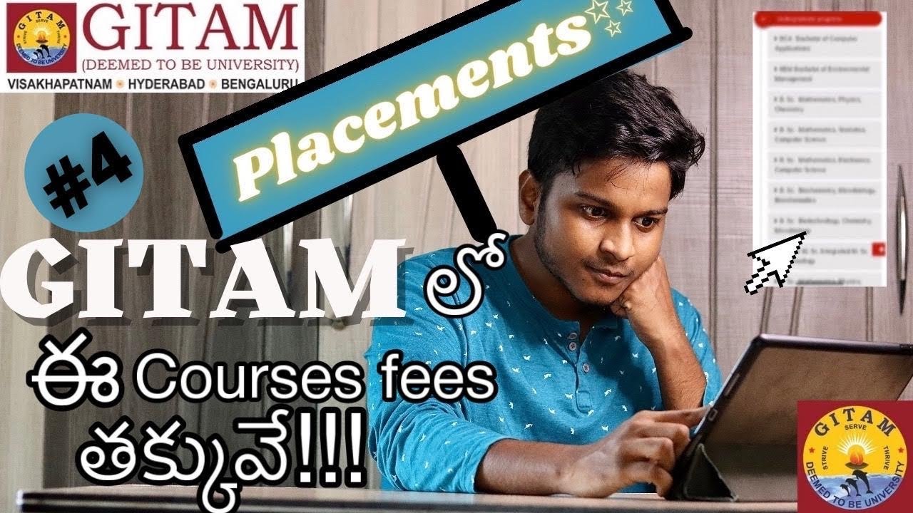 PLACEMENTS | Study for less in GITAM UNIVERSITY | Fees are low in GITAM UNIVERSITY & Payments are as follows