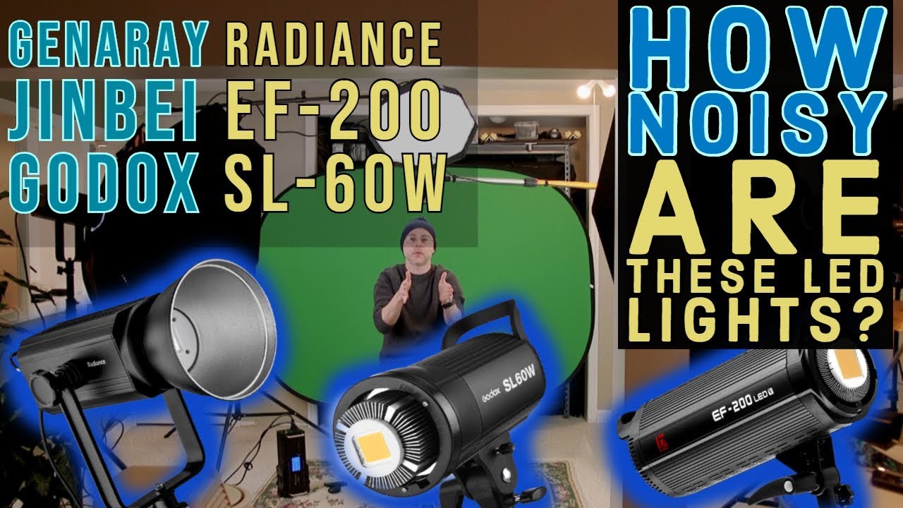Genaray, Jinbei and Godox LED Light FAN NOISE On Camera Interview Test Setup