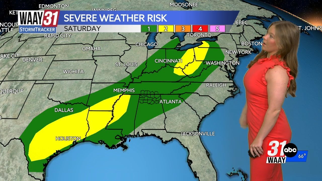 Severe weather risk in effect on Saturday