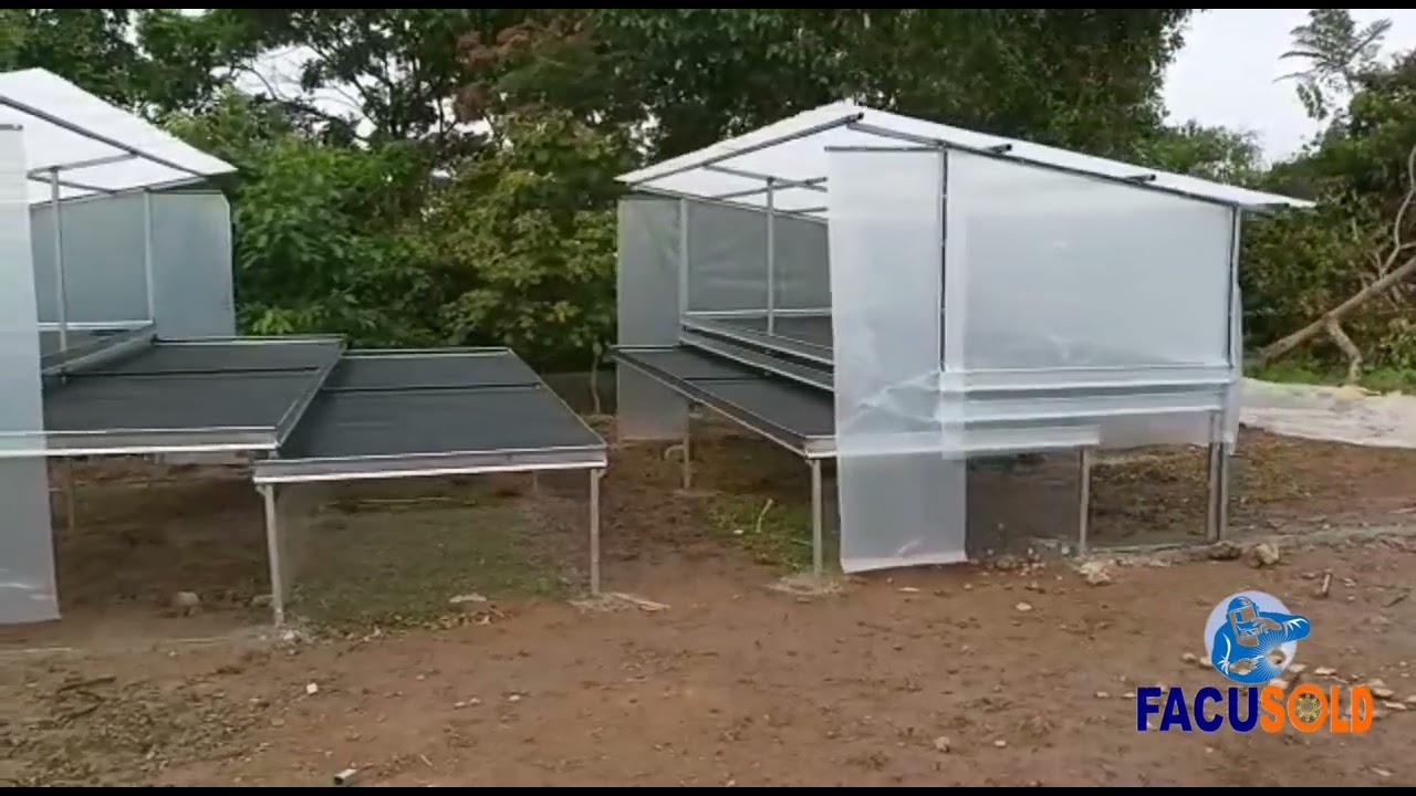 secadores solares para secado de café pergamino y derivados con sistema corredizo manual.