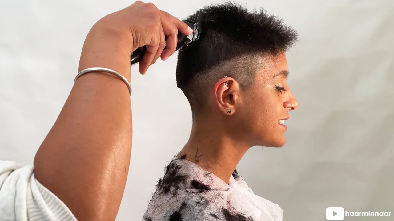 She wants to go shorter before she shaves it all...