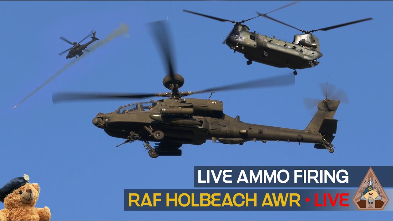 LIVE COMBAT TRAINING RAF HOLBEACH AIR WEAPONS RANGE • ROTARY AIRCRAFT LIVE AMMO FIRING 03.08.23