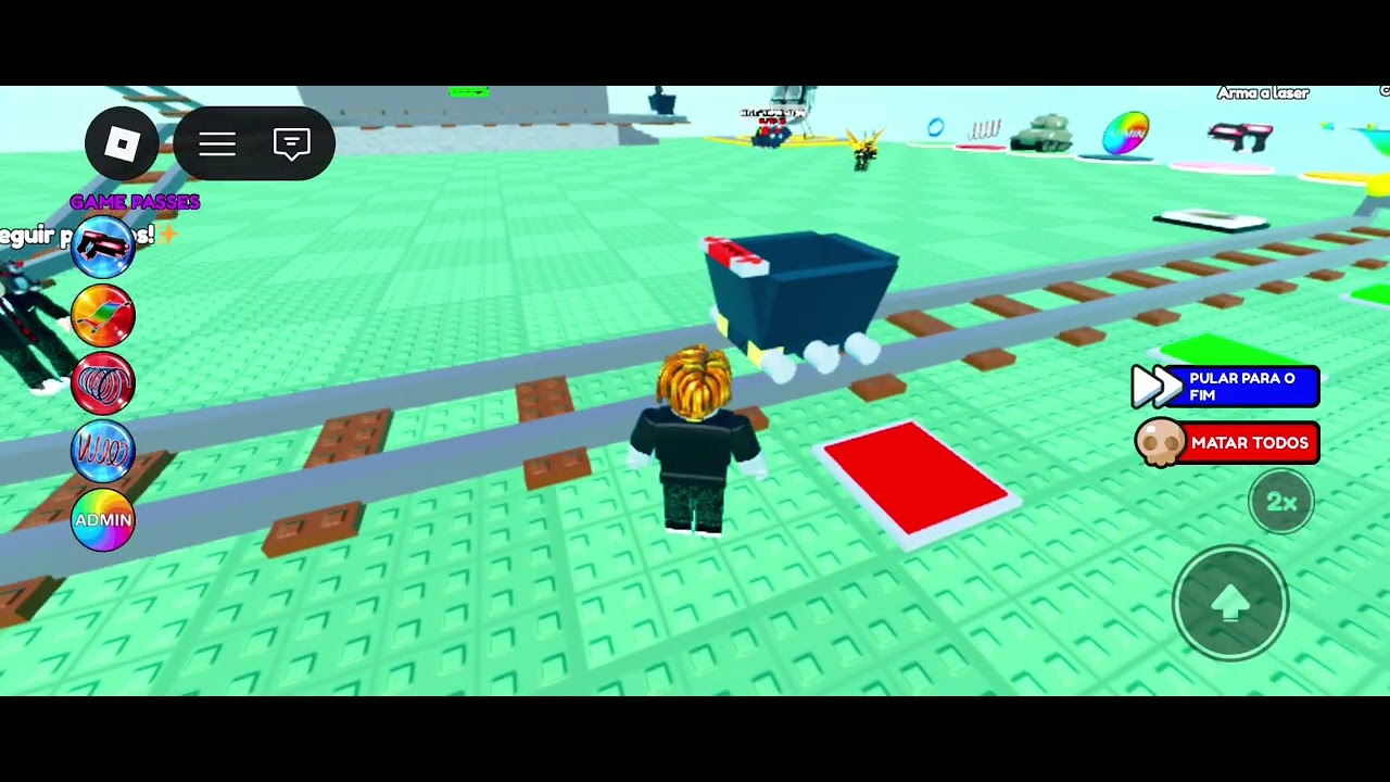 Ialamy  jogando jogo do trilha do Roblox