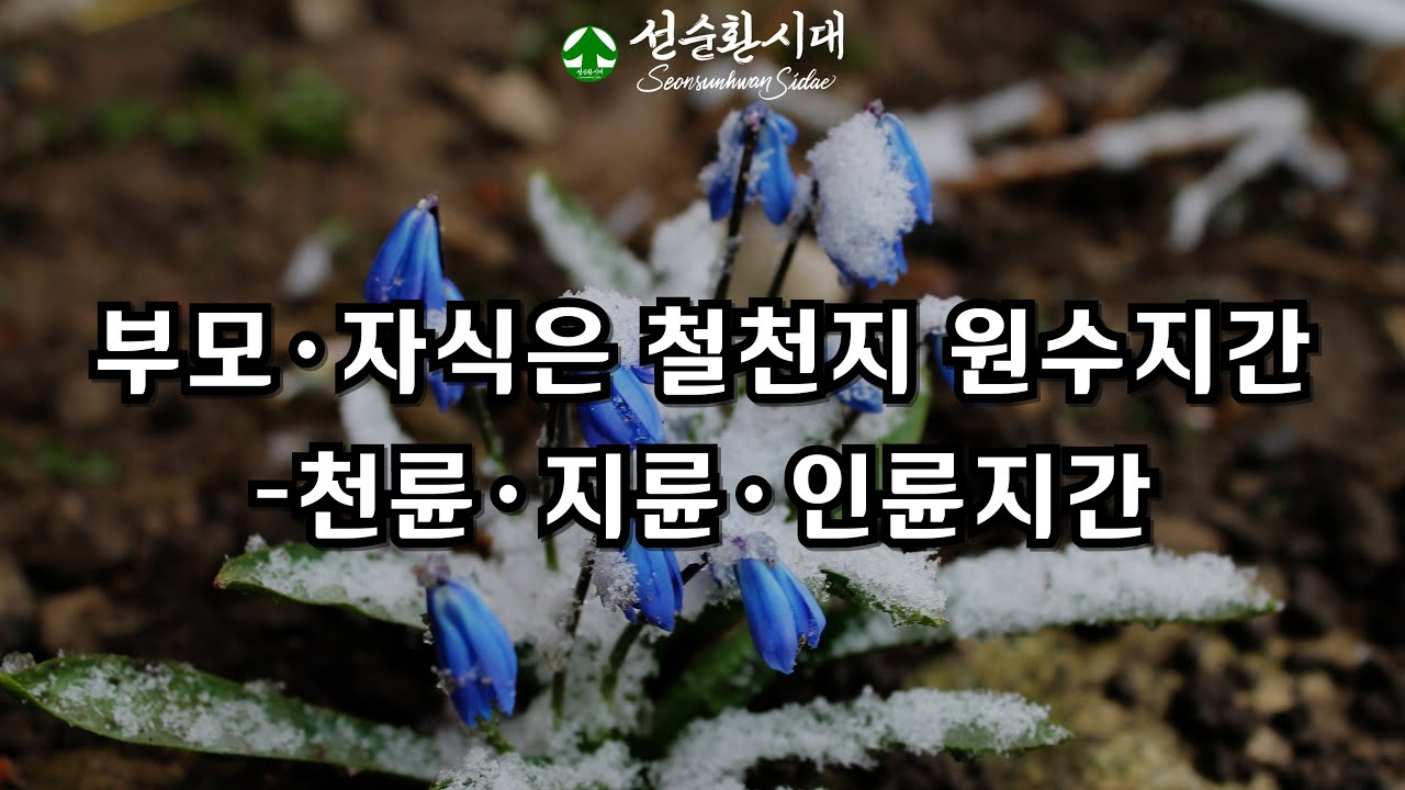 3559강 부모&middot;자식은 철천지 원수지간-천륜&middot;지륜&middot;인륜지간에 대해서[선순환시대 인문학힐링타운]